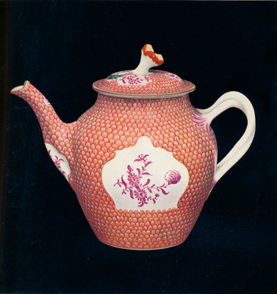 ووستر إبريق الشاي وغطاء ، c1770 بواسطة جيمس جايلز