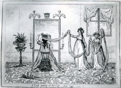 سيدة ترتدي قبعتها ، 1795 بواسطة جيمس جيلراي