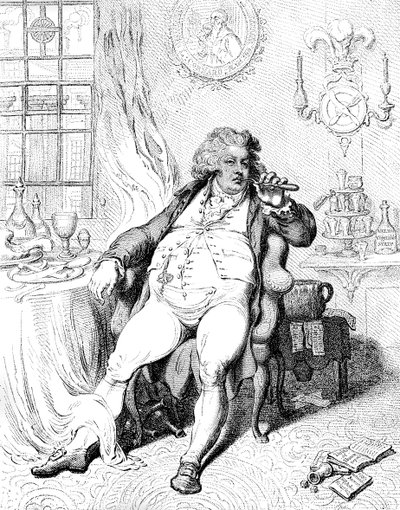 حجرة تحت أهوال الهضم ، 1792. بواسطة جيمس جيلراي