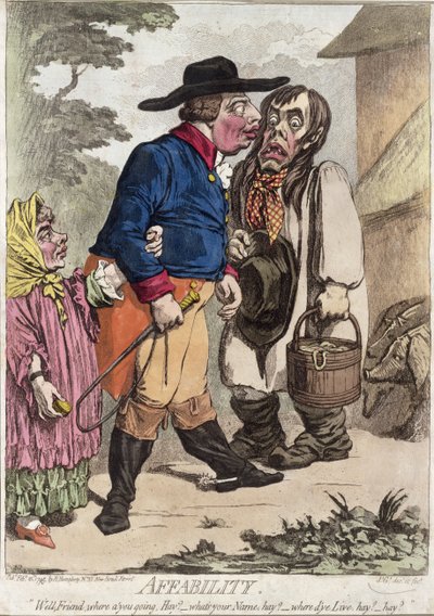 العاطفة ، نشرتها هانا همفري في عام 1795 (النقش الملون يدويًا باستخدام aquatint) بواسطة جيمس جيلراي