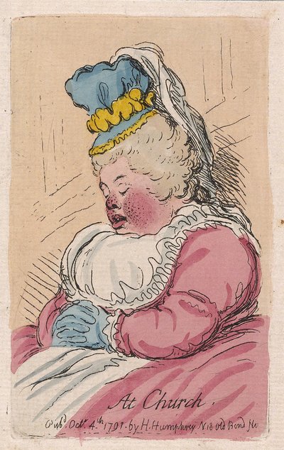 في الكنيسة ، حانة. 1791 (نقش يدوي) بواسطة James Gillray