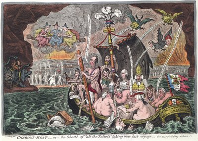 قارب Charons أو The Ghosts لجميع المواهب الذين قاموا برحلتهم الأخيرة ، 1807 بواسطة جيمس جيلراي