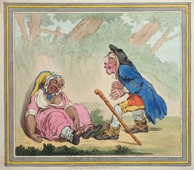 Cymon und Iphigenia ، نشرته هانا همفري في عام 1796 (النقش الملون يدويًا) بواسطة جيمس جيلراي
