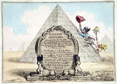 اسكتشات مصرية ، نشرت هانا همفري عام 1799 (حفر يدوي) بواسطة جيمس جيلراي