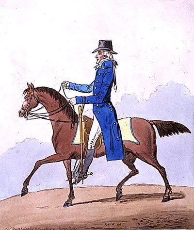 أناقة الفروسية ، أو نبيلة سكوت ، متحولة ، نشرتها هانا همفري عام 1803 (نقش ملون يدويًا) بواسطة جيمس جيلراي