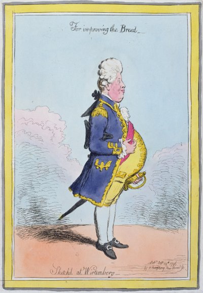 لتحسين السلالة ، التي رسمت في Wirtemberg ، نشرتها هانا همفري في 1796 (النقش الملون يدويًا) بواسطة جيمس جيلراي
