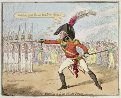 تشكيل خط على العرض ، نشرته هانا همفري في عام 1801 (النقش اليدوي) بواسطة جيمس جيلراي