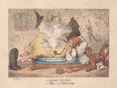 الترف الألماني أو Repos a LAllemande ، حانة. 1800 (نقش يدوي) بواسطة جيمس جيلراي