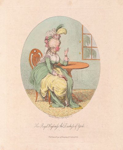 صاحبة السمو دوقة يورك ، حانة. 1792 (نقش يدوي) بواسطة جيمس جيلراي
