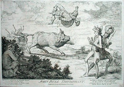 جون بول تريومفانت ، نشره ويليام همفري عام 1780 (حفر) بواسطة جيمس جيلراي