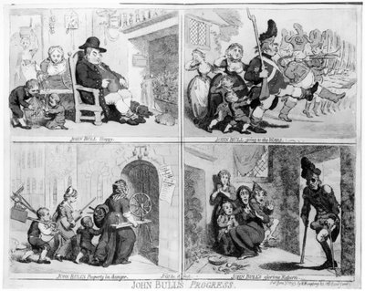 جون بول بروجرس ، حانة. هانا همفري ، 1793 (حفر) (صورة بوند) بواسطة جيمس جيلراي