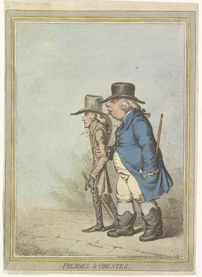 كاريكاتير وليام الخامس ، 1797 Pylades & Orestes (العنوان على الكائن) بواسطة جيمس جيلراي