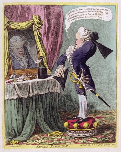 ارتفاع اللورد ، حانة. هانا همفري ، 1802 بواسطة James Gillray