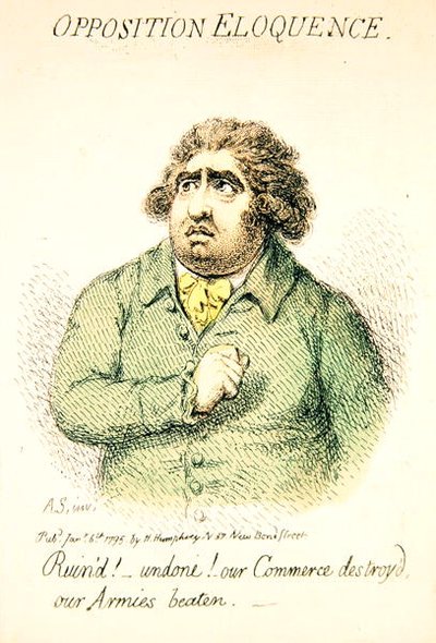 Eloquence المعارضة ، التي نشرتها هانا همفري عام 1795 (نقش ملون يدويًا) (تفاصيل عام 191281) بواسطة جيمس جيلراي