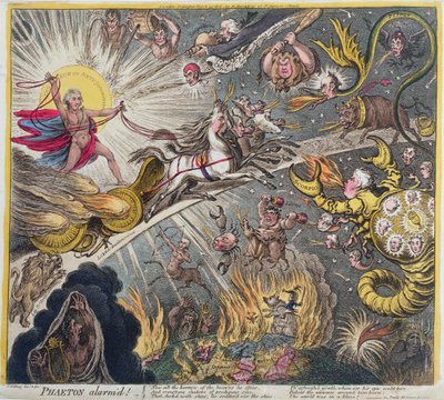 Phaeton Alarm&39;d ، نشرته هانا همفري في عام 1808 (النقش ، النقش ، aquatint und wc) بواسطة جيمس جيلراي