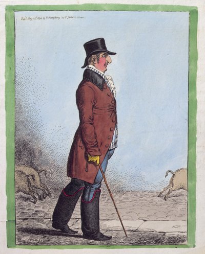 صورة تشارلز هوارد ، دوق نورفولك (1746-1815) التي نشرتها هانا همفري في عام 1800 (النقش الملون يدويًا) بواسطة جيمس جيلراي