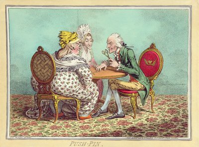 Push-Pin ، نشرته هانا همفري عام 1797 (النقش اليدوي) بواسطة جيمس جيلراي