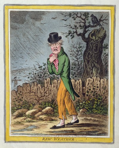 الطقس الخام ، نشرته هانا همفري في عام 1808 (النقش اليدوي) بواسطة جيمس جيلراي