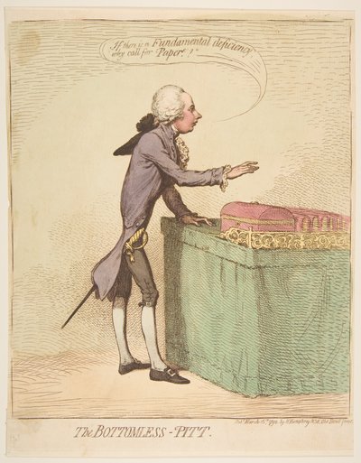 The Bottomless-Pitt ، 16 مارس 1792. بواسطة جيمس جيلراي