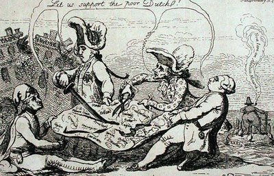 الانقسامات الهولندية ، التي نشرتها SW Fores عام 1787 (حفر) بواسطة جيمس جيلراي