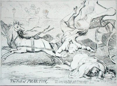 The Fall of Phaeton ، الذي نشرته SW Fores عام 1788 (حفر) بواسطة جيمس جيلراي