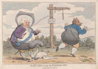 The Kettle Hooting the Porridge-Pot ، حانة. 1782 (نقش يدوي) بواسطة جيمس جيلراي