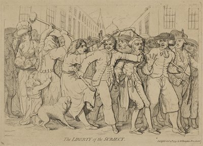 حرية الموضوع ، نُشرت في 15 أكتوبر 1779 بواسطة جيمس جيلراي