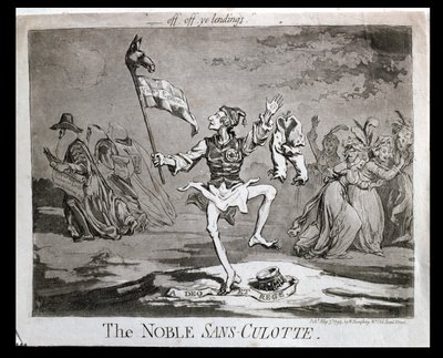 The Noble Sans-Culotte ، نشرته هانا همفري في عام 1794 بواسطة جيمس جيلراي
