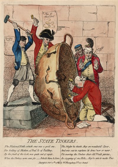The Tinkers ، نشره دبليو همفري ، 10 فبراير 1780 (نقش ملون باليد) بواسطة جيمس جيلراي