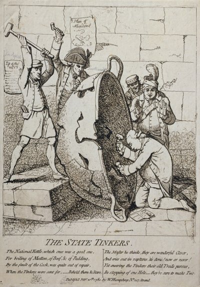 The Tinkers ، نشره ويليام همفري في عام 1780 بواسطة James Gillray