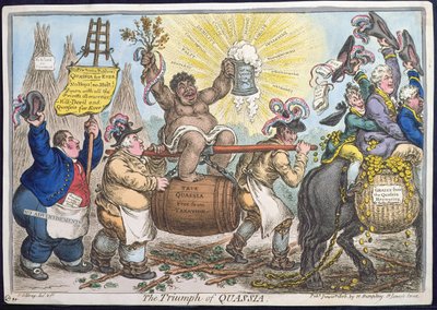 انتصار Quassia ، نشرته هانا همفري في عام 1806 (النقش اليدوي) بواسطة James Gillray