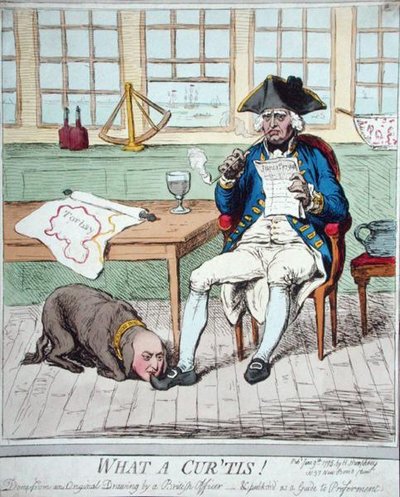 يا له من كرتيس! نشرتها هانا همفري عام 1795 (نقش ملون يدويًا) بواسطة جيمس جيلراي
