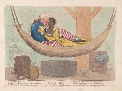 Wouski ، حانة. 1788 (نقش ملون) بواسطة جيمس جيلراي