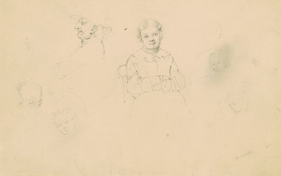 دراسات الأشكال ، 1836-43 (الجرافيت على ورق منسوج) بواسطة جيمس جودوين كلوني