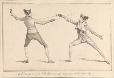 موقف Garde de Tierce ، و Coup de Quarte on the Arms بواسطة جيمس جوين