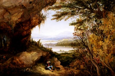 مشهد على Hudson Rip Van Winkle ، 1845. بواسطة جيمس هاميلتون