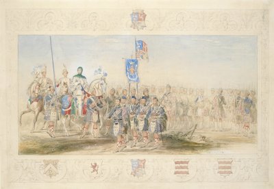 Baron Glenlyon ، Knight of the Gael ، 1839 (قلم رصاص ، مرحاض ، غواش وطلاء ذهبي على ورق) بواسطة جيمس هنري نيكسون