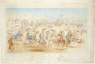 The Melee (رقم 1) ، 1839 (قلم رصاص ومرحاض على ورق) بواسطة جيمس هنري نيكسون