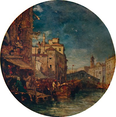 منظر على القناة الكبرى ، البندقية ، مع ريالتو في المسافة ، c1850 ، 1935 بواسطة جيمس هولاند