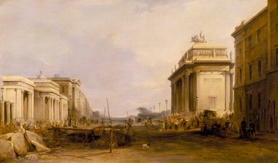 "ركن هايد بارك وقوس الدستور" ، c1833 بواسطة جيمس هولاند