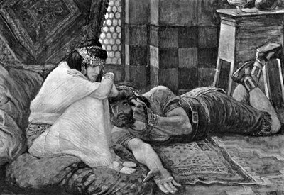 شمشون يكشف سره لدليلة - الكتاب المقدس بواسطة جيمس جاك جوزيف (بعد) تيسو