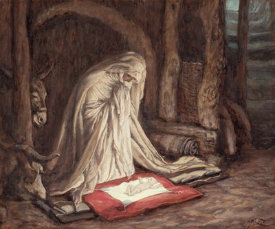 ولادة ربنا يسوع المسيح ، رسم توضيحي لحياة المسيح ، c.1886-94 (الغواش على ورق مقوى) بواسطة جيمس جاك جوزيف تيسو