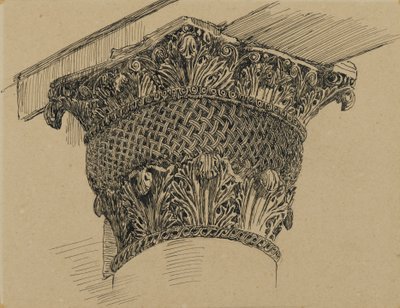 عاصمة مسجد الأقصى ، صورة توضيحية من حياة ربنا يسوع المسيح ، 1886-1894 (قلم وحبر على ورق مثبت على متن) بواسطة جيمس جاك جوزيف تيسو