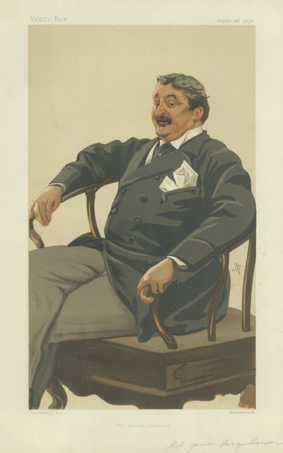 العقيد جيمس فاركوهارسون من Invercauld ، مالك الملكة ، 26 أغسطس 1876 ، كارتون فانيتي فير بواسطة جيمس جاك جوزيف تيسو