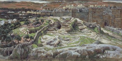 الجلجثة والقبر المقدس في زمن اللوردات ، رسم توضيحي لحياة المسيح ، c.1886-94 (مرحاض وغواش على ورق مقوى) بواسطة جيمس جاك جوزيف تيسو