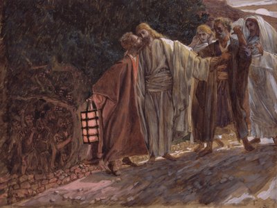 حائل سيد ، وقبّله ، رسم توضيحي لحياة السيد المسيح ، ج. بواسطة جيمس جاك جوزيف تيسو