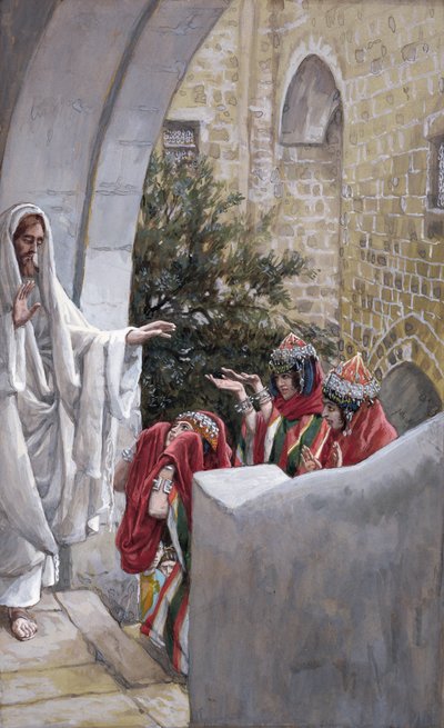 شفاء ابنة الكنعانيين ، رسم توضيحي لحياة المسيح ، c.1886-94 (مرحاض وغواش على ورق مقوى) بواسطة جيمس جاك جوزيف تيسو