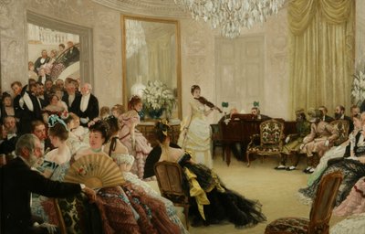 صه! (الحفلة الموسيقية) حوالي عام 1875 (زيت على قماش) بواسطة جيمس جاك جوزيف تيسو