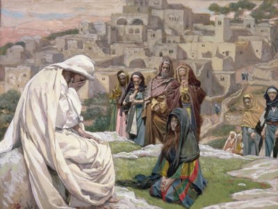 يسوع بكى ، رسم توضيحي لحياة المسيح ، c.1886-96 (غواش على ورق مقوى) بواسطة جيمس جاك جوزيف تيسو