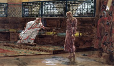 يسوع لأول مرة قبل بيلاطس ، رسم توضيحي لحياة المسيح ، c.1886-94 (مرحاض وغواش على ورق مقوى) بواسطة جيمس جاك جوزيف تيسو